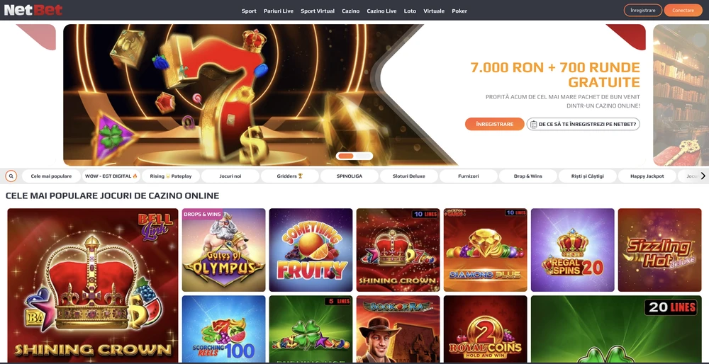 Netbet Casino desktop screenshot